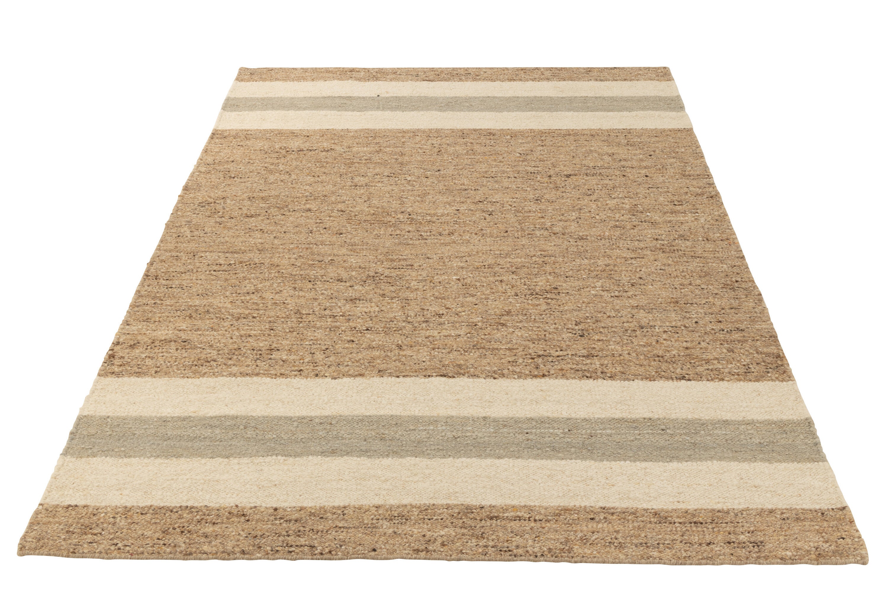 Tapis Moucheté Rayures Laine Mix 300x200cm