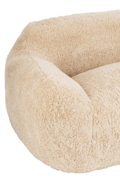 Sofa Shearl Polyester Creme Large