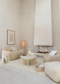Sofa Shearling Polyester Crème Large