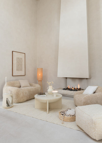 Sofa Shearl Polyester Creme Large