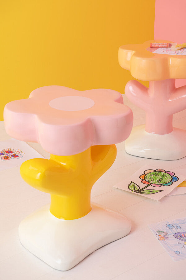 Table d’Appoint Fleur “Mia” – Multicolore