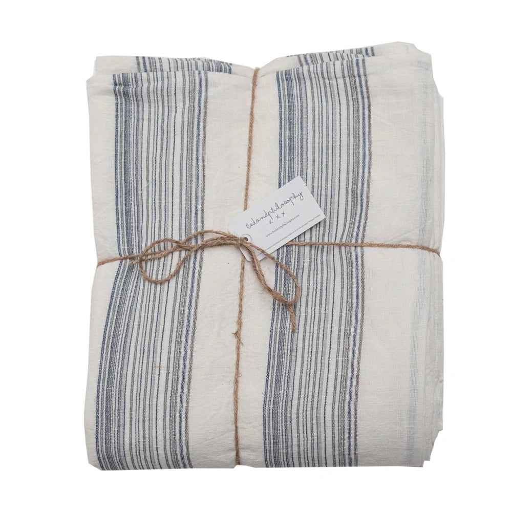 Housse de Couette en Lin Bluestripe – 220x240cm