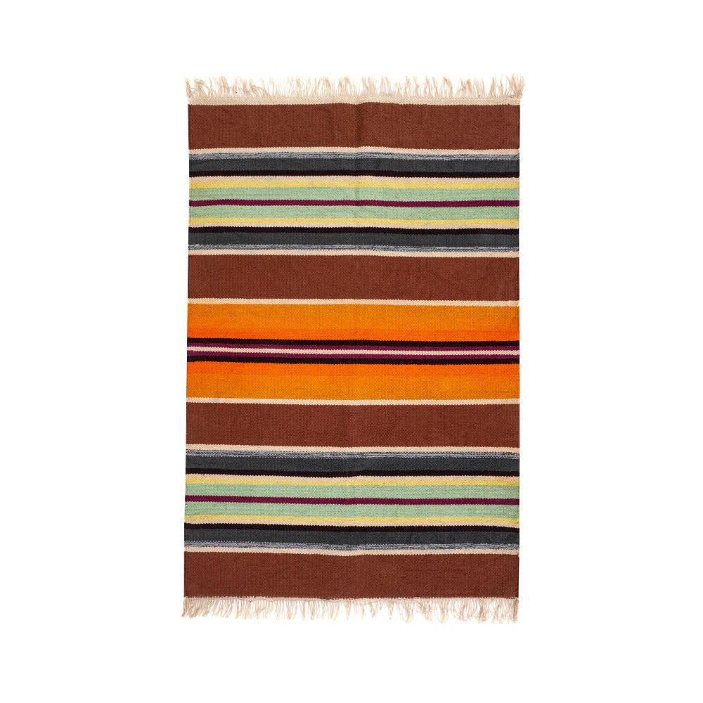 TAPIS RAYURES COLORÉES 75X100 BLUE SKY