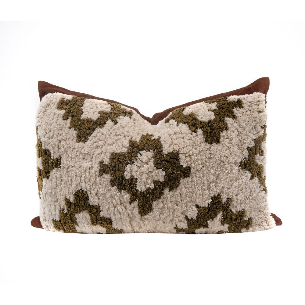 Coussin Bi-Matières Abby Croix – 40x60cm
