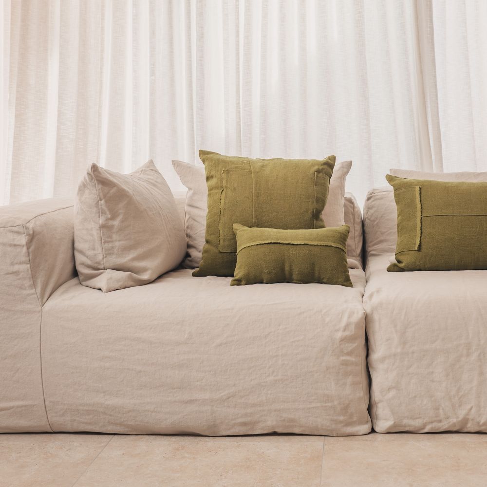 Coussin Hector Kaki – 40x60cm