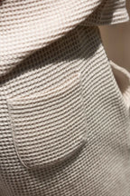 Short beige en nid d'abeille