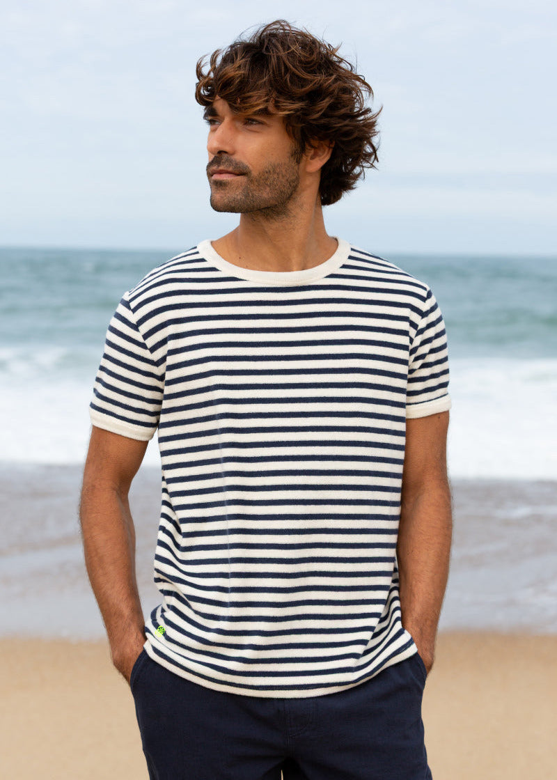 T-shirt Rayé en éponge