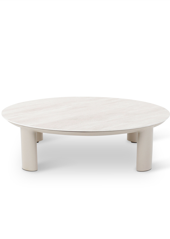 NIMBO- TABLE DE SALON D90 ALU TOPO