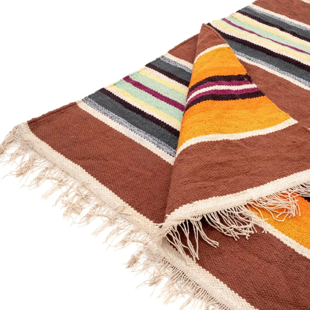 TAPIS RAYURES COLORÉES BLUE SKY - 75X100